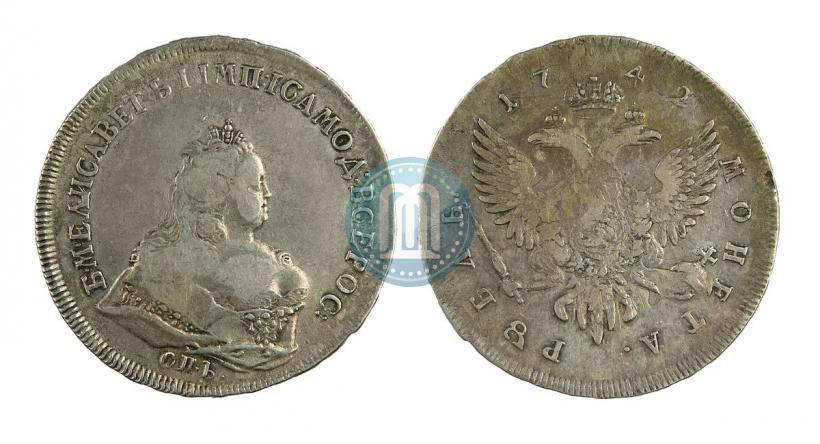 Picture 1 rouble 1742 year СПБ 