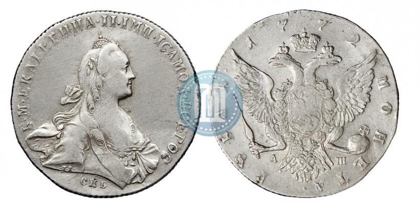 Picture 1 rouble 1772 year СПБ-АШ 
