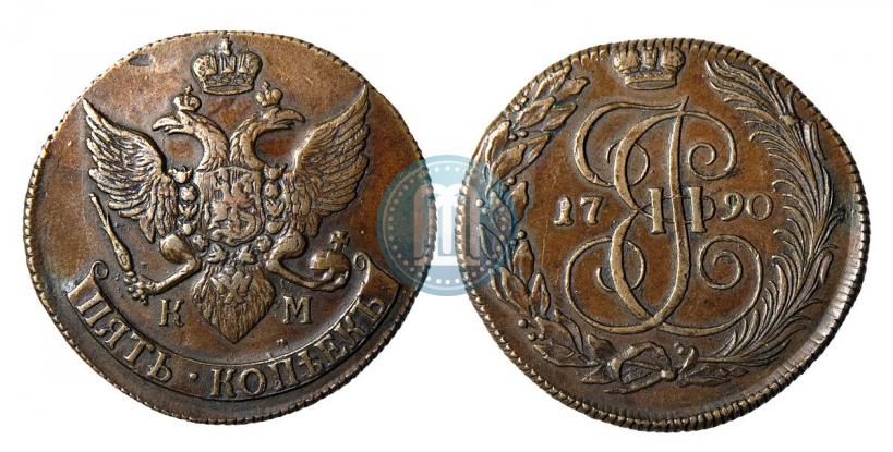 Picture 5 kopecks 1790 year КМ 