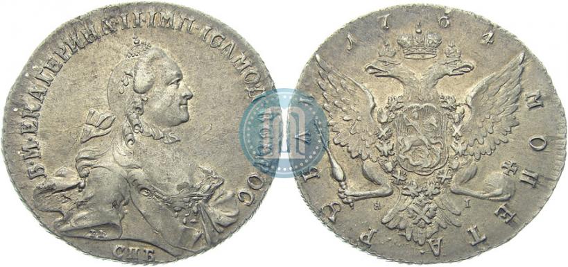 Фото 1 рубль 1764 года СПБ-ЯI 