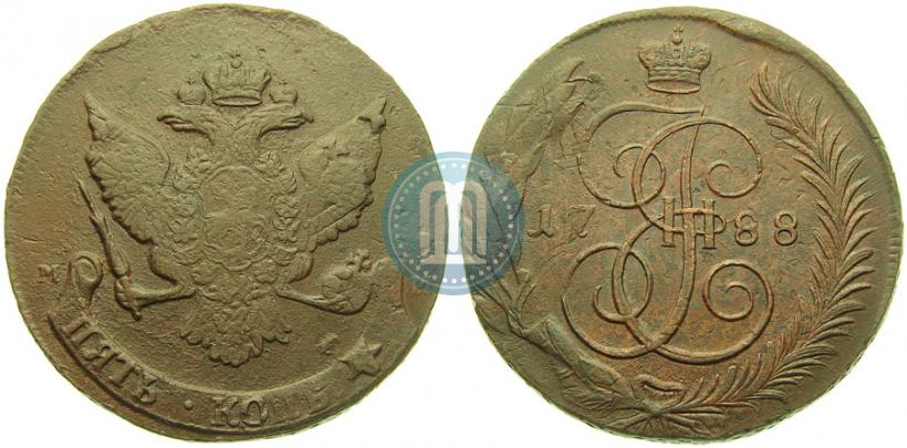 Picture 5 kopecks 1788 year ММ 