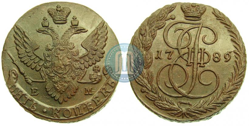 Picture 5 kopecks 1789 year ЕМ 