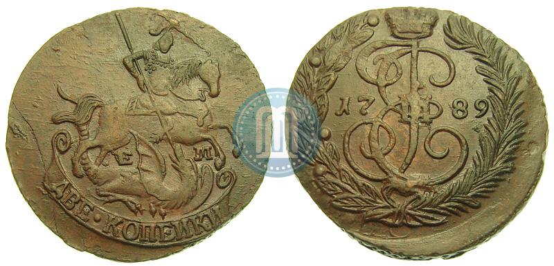 Фото 2 копейки 1789 года ЕМ 