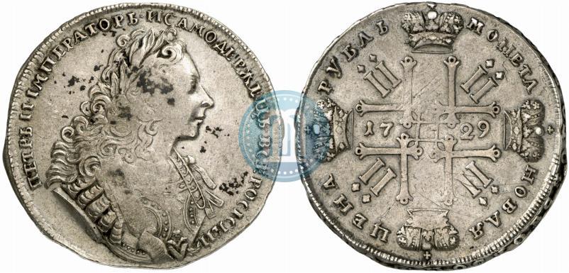 Фото 1 рубль 1729 года  "Тип 1729"