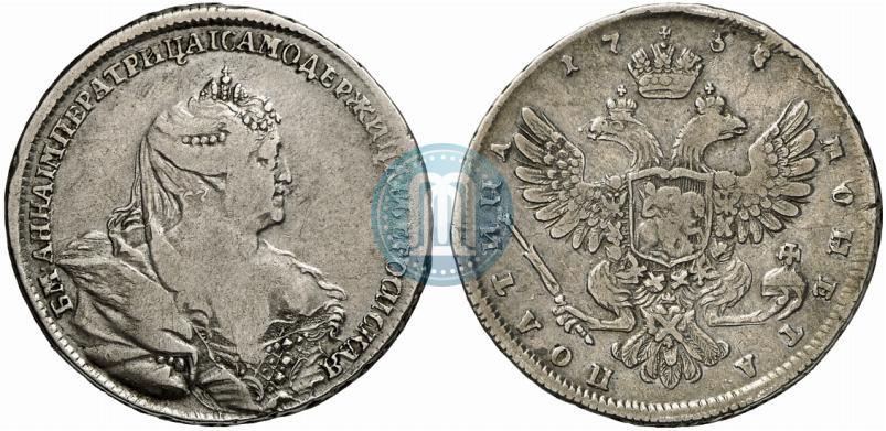 Picture Poltina 1738 year  "Moscow type"