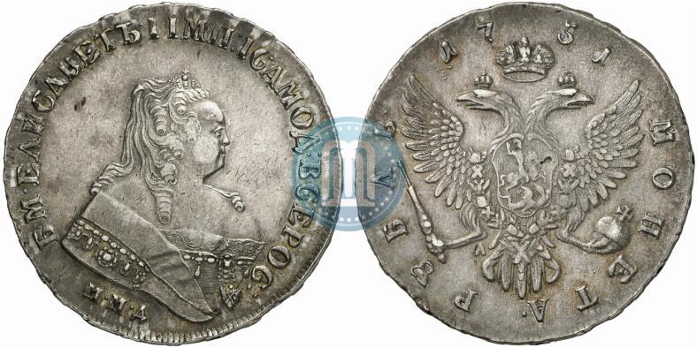 Фото 1 рубль 1751 года ММД-А 
