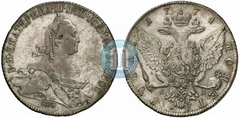 Picture 1 rouble 1774 year СПБ-ФЛ 