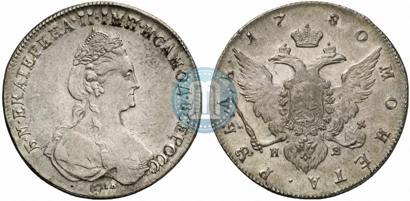 Фото 1 рубль 1780 года СПБ-ИЗ 