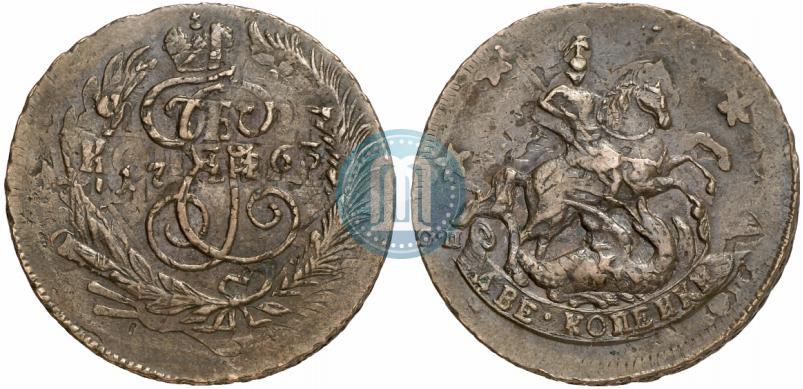 Фото 2 копейки 1763 года СПМ 