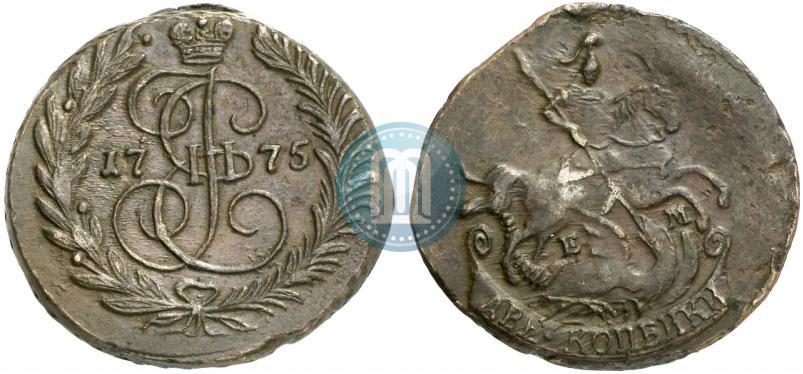 Picture 2 kopecks 1775 year ЕМ 