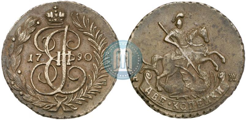Picture 2 kopecks 1790 year АМ 