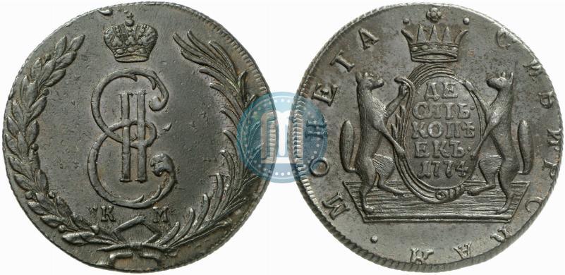 Picture 10 kopecks 1774 year КМ 