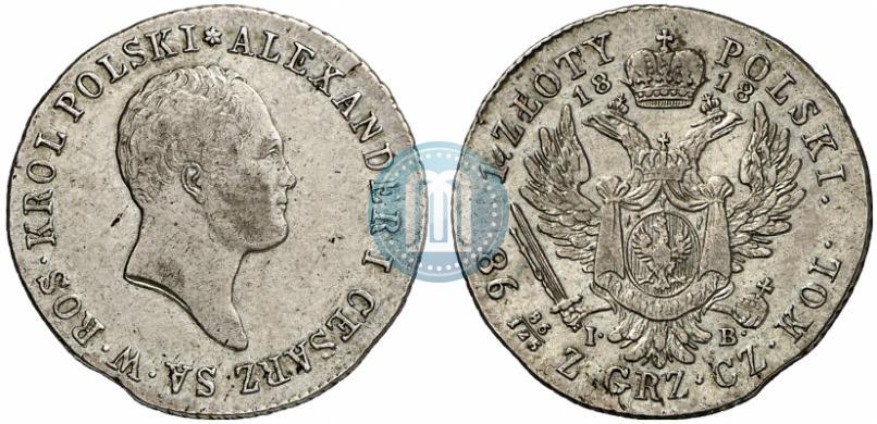 Picture 1 złoty 1818 year IB 
