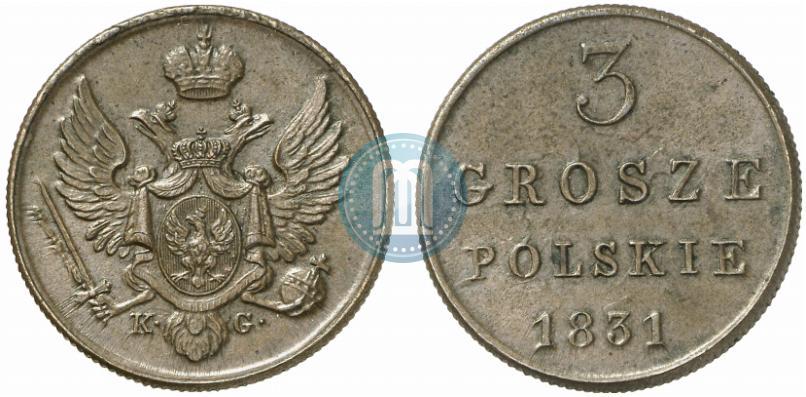 Фото 3 гроша 1831 года KG 