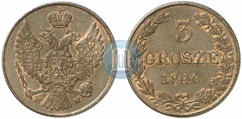 Picture 3 grosze 1840 year MW 