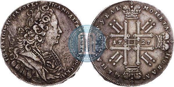 Picture 1 rouble 1727 year  "Moscow type"