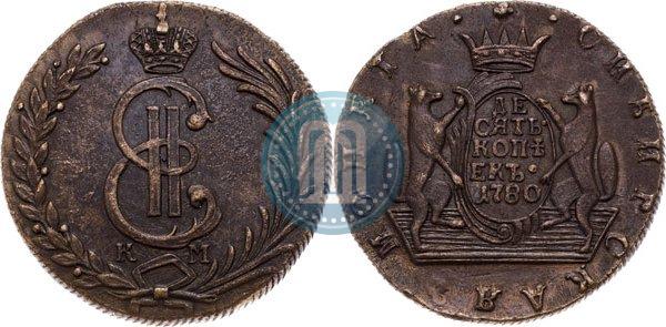 Picture 10 kopecks 1780 year КМ 