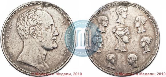 Picture 1,5 roubles - 10 złotych 1836 year П.У. "Family rouble"