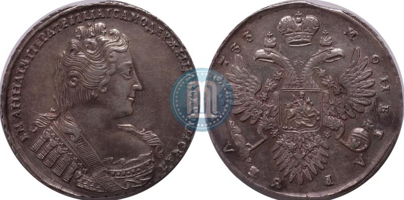 Фото 1 рубль 1733 года  