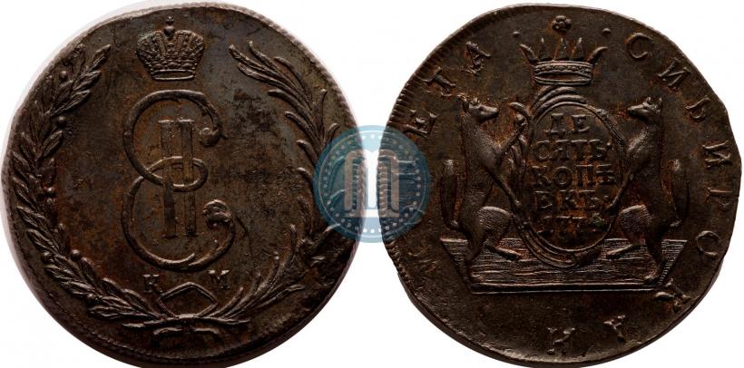 Picture 10 kopecks 1774 year КМ 