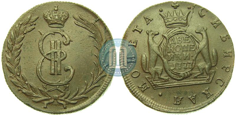 Picture 2 kopecks 1777 year КМ 
