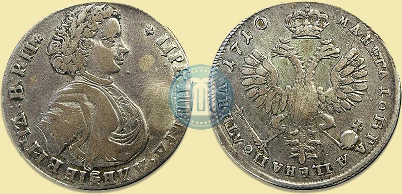 Picture Poltina 1710 year  "Portrait of 1707"