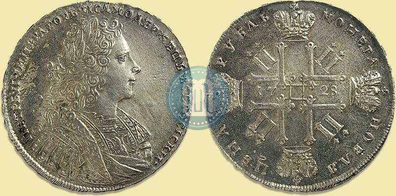 Picture 1 rouble 1728 year  "Type of 1728"