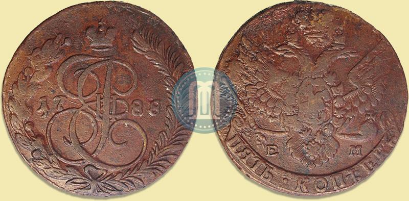 Фото 5 копеек 1788 года ЕМ 