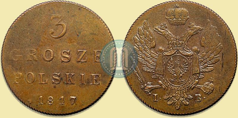 Фото 3 гроша 1817 года IB 