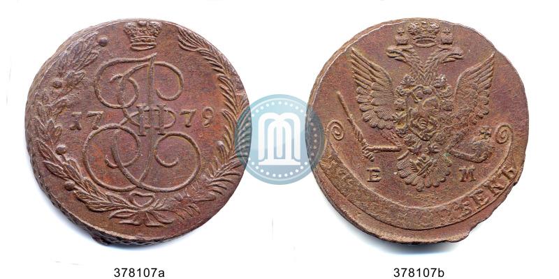 Picture 5 kopecks 1779 year ЕМ 