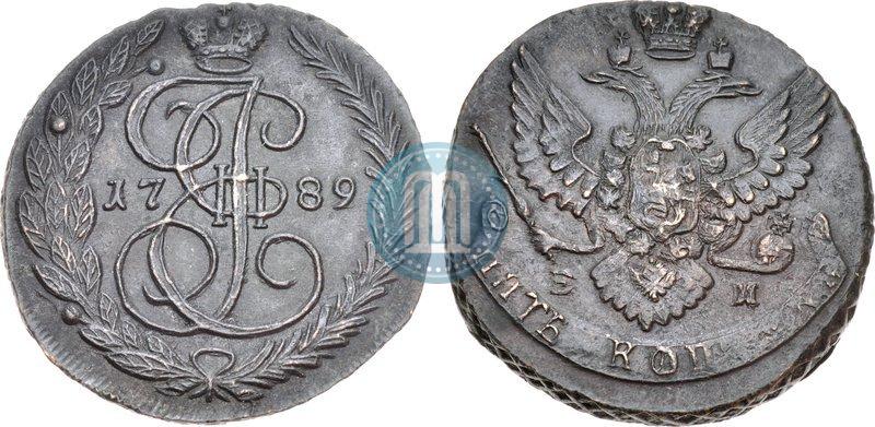 Фото 5 копеек 1789 года ЕМ 