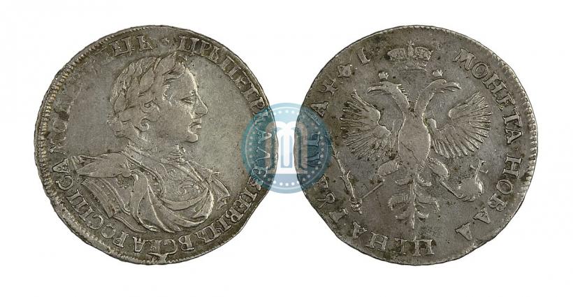 Фото 1 рубль 1719 года OK "Портрет в латах"