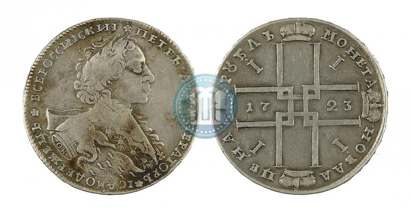 Picture 1 rouble 1723 year OK "Portrait with ermine mantle"