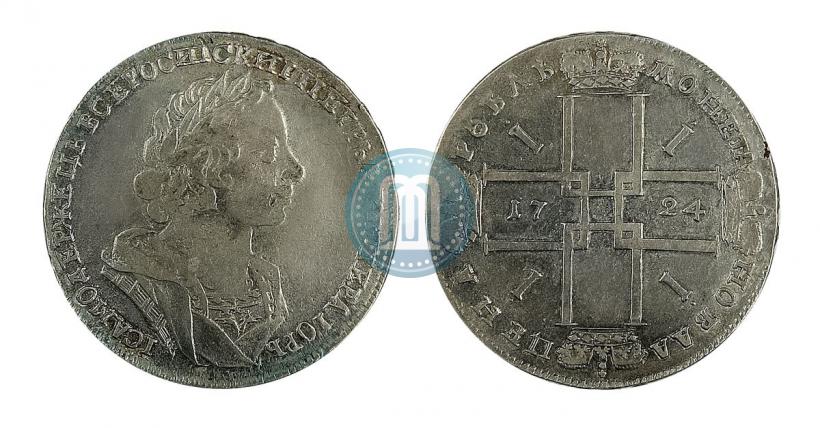 Picture 1 rouble 1724 year  "Portrait in ancient armour"