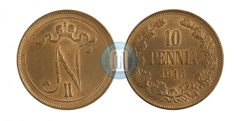 Фото 10 пенни 1916 года  