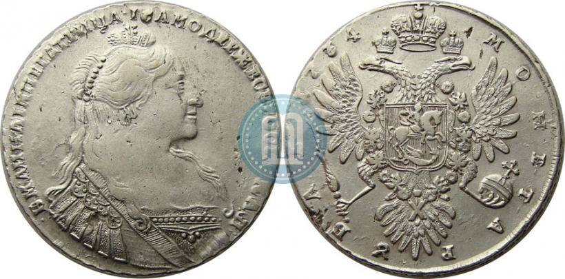 Фото 1 рубль 1734 года  "Тип 1735 года"