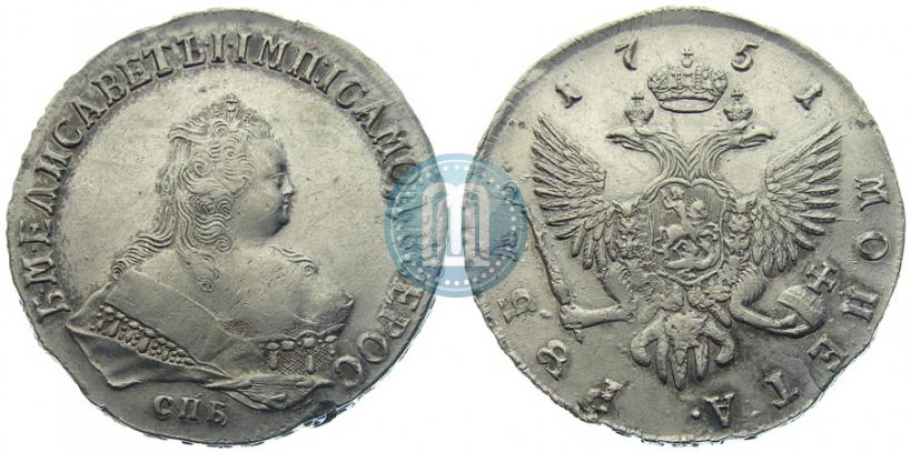 Picture 1 rouble 1751 year СПБ 