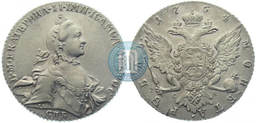 Фото 1 рубль 1764 года СПБ-СА 