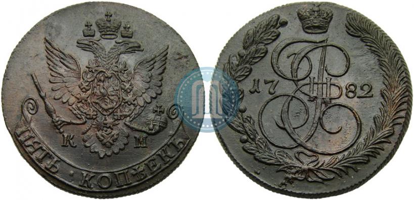 Picture 5 kopecks 1782 year КМ 