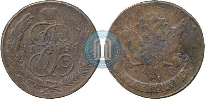 Фото 5 копеек 1788 года ММ 