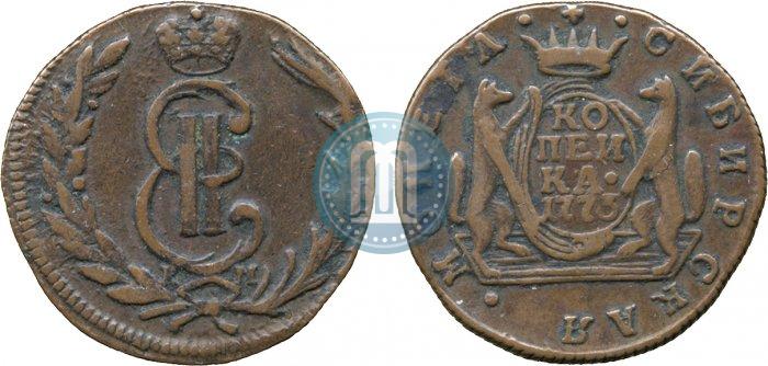 Фото 1 копейка 1773 года КМ 