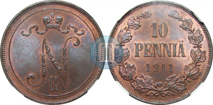 Фото 10 пенни 1911 года  