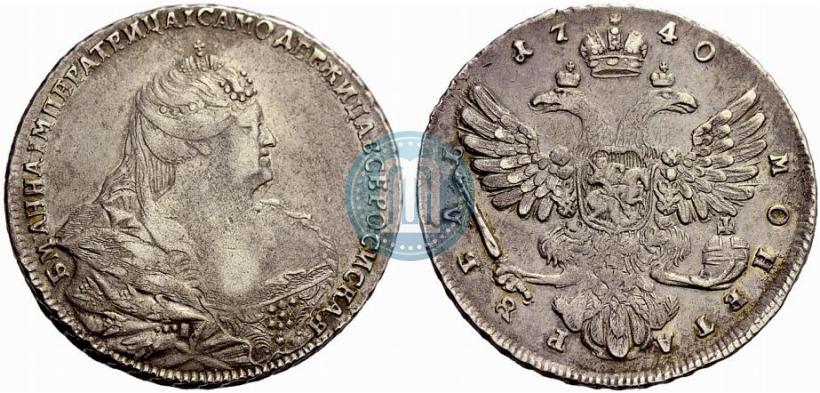 Picture 1 rouble 1740 year  "Moscow type"