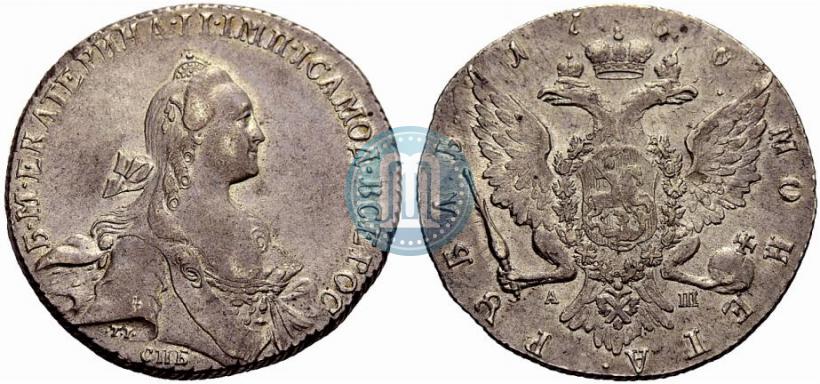 Picture 1 rouble 1766 year СПБ-АШ 