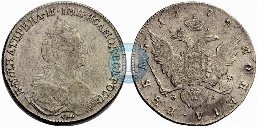 Picture 1 rouble 1778 year СПБ-ФЛ 