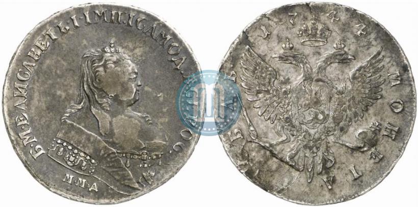 Picture 1 rouble 1744 year ММД 