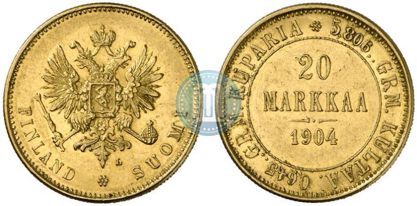 Picture 20 markkaa 1904 year L 