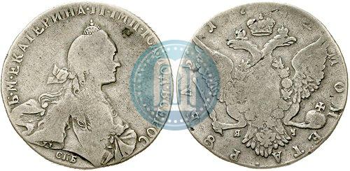 Picture 1 rouble 1772 year СПБ-ЯЧ-Т.I. 