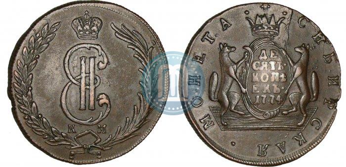 Picture 10 kopecks 1774 year КМ 