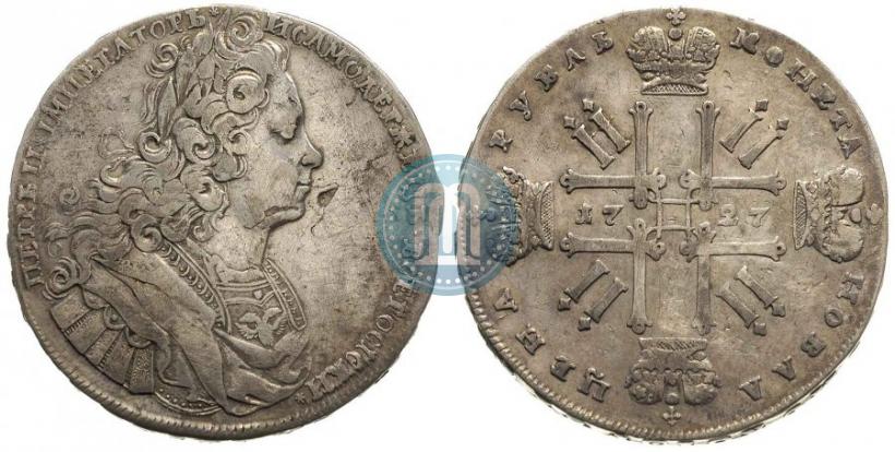 Picture 1 rouble 1727 year  "Moscow type"